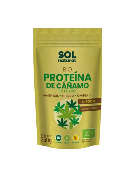 Proteína de cáñamo Bio 250g Sol Natural en polvo ecológica
