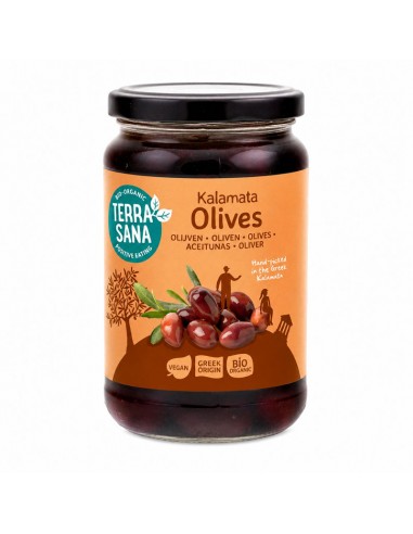 Aceitunas Kalamata Bio 345g Terrasana ecológicas en tarro de cristal