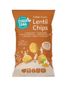 Chips de lentejas con curry hindú Bio 75g Terrasana