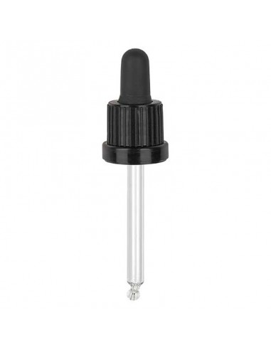 Cuentagotas negro DIN18 30ml Terpenic para aceites esenciales