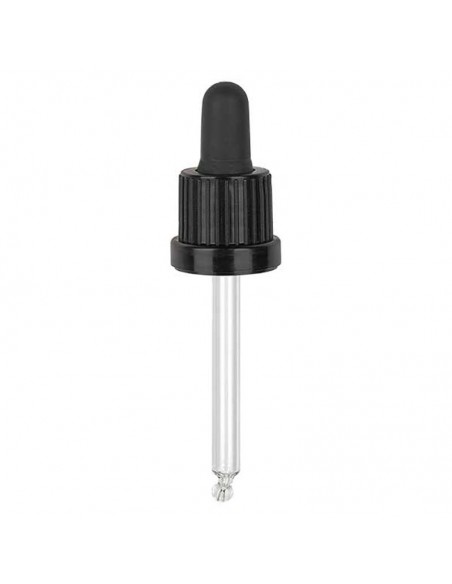 Cuentagotas negro DIN18 30ml Terpenic para aceites esenciales