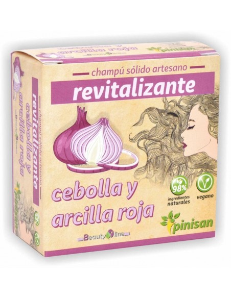 Champú sólido revitalizante cebolla y arcilla roja 65g Pinisan