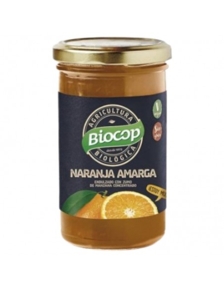 Tarro de compota de naranja amarga Bio 265g Biocop con trozos de cáscara