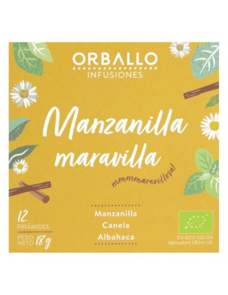 Infusión digestiva Manzanilla Maravilla Bio 12 bolsitas Orballo
