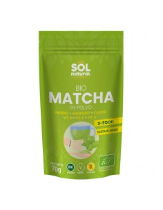 Té matcha ecológico en polvo elaborado con hojas de té verde finamente molidas. Ideal para preparar bebidas, smoothies y receta