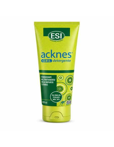 Acknes gel limpiador árbol del té 200ml ESI para piel grasa e impurezas