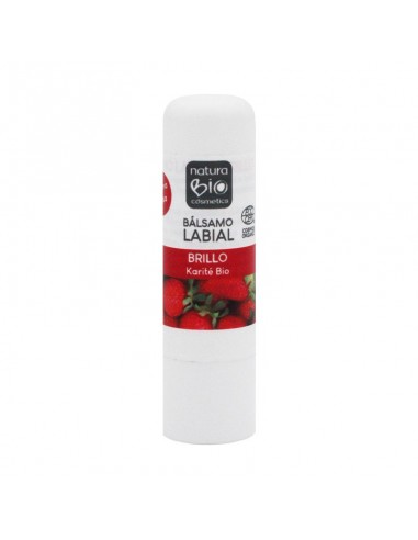 Bálsamo labial brillo karité fresa Bio 5g NaturaBIO Cosmetics