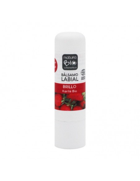 Bálsamo labial brillo karité fresa Bio 5g NaturaBIO Cosmetics