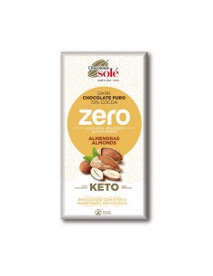 Chocolate bitter 72% cacao con almendras y stevia 100g Chocolates Solé