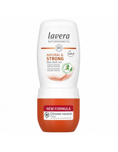 Desodorante roll-on 48h+ Natural & Strong 50ml Lavera
