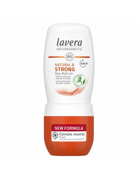 Desodorante roll-on 48h+ Natural & Strong 50ml Lavera