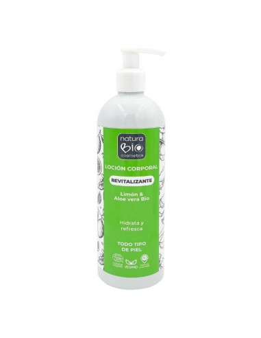 Loción corporal Revitalizante limón aloe Bio 500ml NaturaBIO Cosmetics