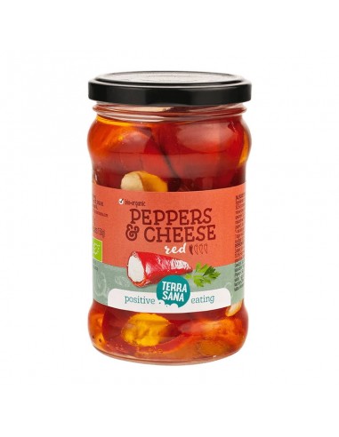 Pimientos rojos rellenos de crema de queso Bio 270g Terrasana