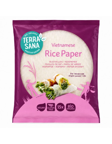 Papel de arroz vietnamita Bio 150g Terrasana