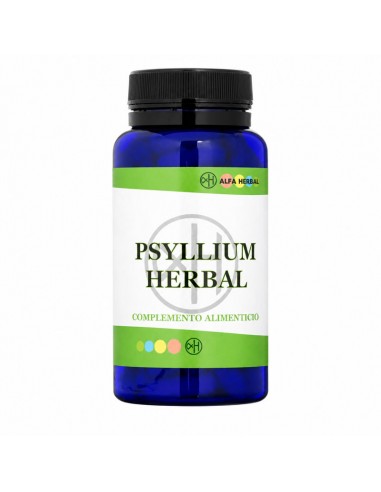 Psyllium Herbal 100 cápsulas Alfa Herbal complemento alimenticio con Plantago ovata