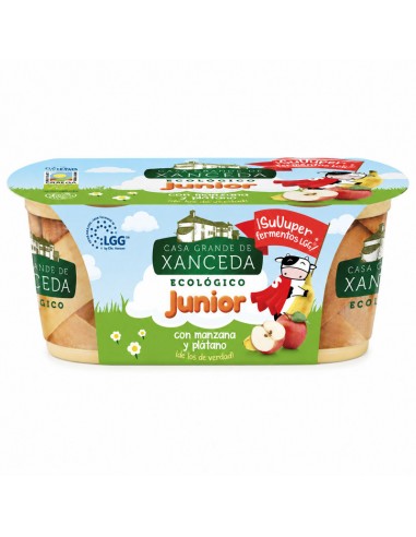 Junior ecológico con LGG manzana y plátano Bio 2x125g Casa Grande de Xanceda en envase original