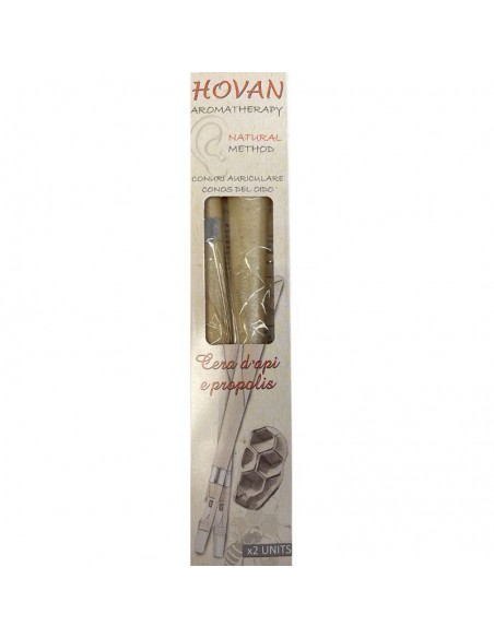 Conos oídos cera própolis 2 conos Hovan en envase original