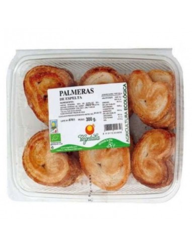 Palmeras de espelta Bio 300g Vegetalia en envase original