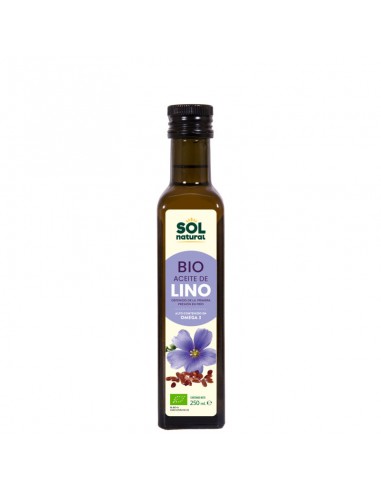 Aceite de lino Bio 250ml Sol Natural en envase original