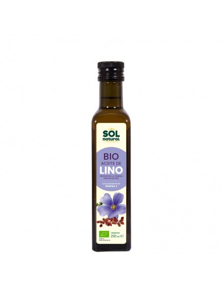 Aceite de lino Bio 250ml Sol Natural en envase original
