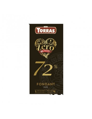Chocolate negro 72% Zero azúcares 100g Torras en envase original