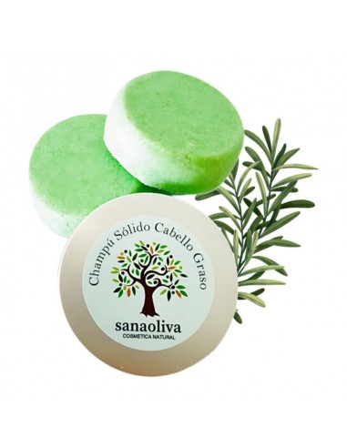 Champú sólido natural cabello graso 100g Sanaoliva