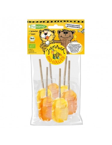 Piruletas de naranja y limón Bio 60g Frusano