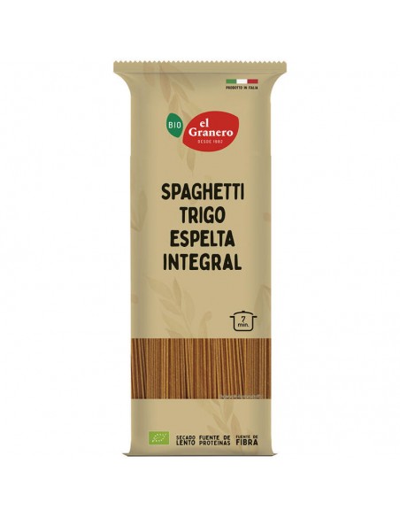 Espaguetis de trigo espelta integral Bio 500g El Granero Integral