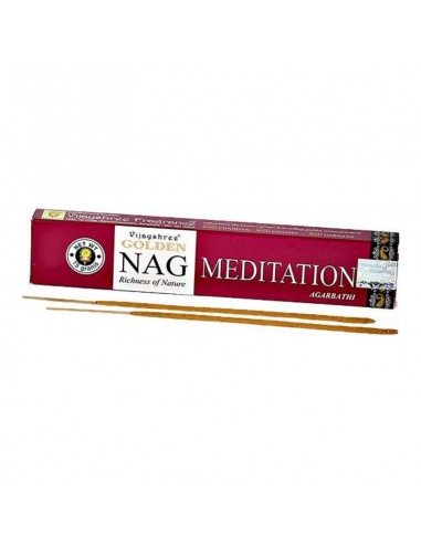 Incienso Golden Nag Meditation 12 varillas de Vijayshree