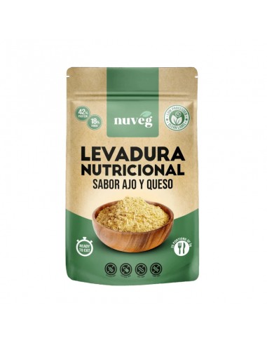 Levadura nutricional sabor ajo y queso 125g Nuveg
