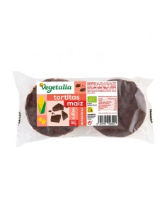 Tortitas de maíz con chocolate negro Bio 95g Vegetalia