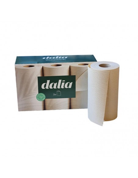Papel de cocina sin blanquear Eco 3 rollos Dalia