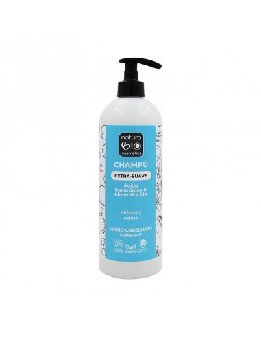 Champú extra suave con ácido hialurónico y almendras Bio 740ml Naturabio