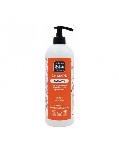 Champú radiante con naranja Bio y proteína de guisante 740ml Naturabio