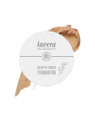 Maquillaje polvo crema Foundation 02 Tanned Bio 10,5g Lavera