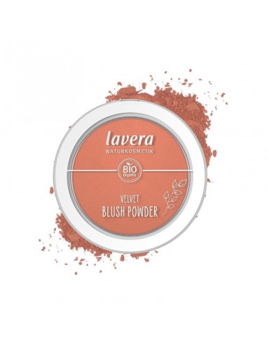 Colorete polvo Velvet 01 Rosy Peach Bio 5g Lavera