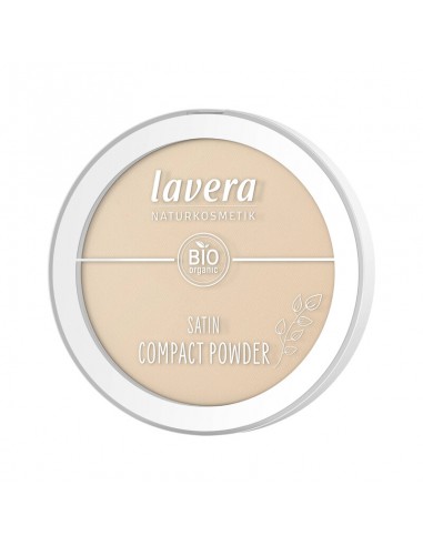 Maquillaje polvo compacto Satin 02 Medium 9,5g Lavera