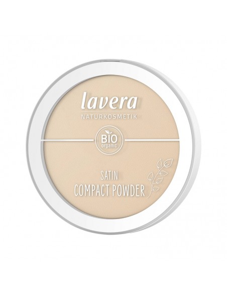 Maquillaje polvo compacto Satin 02 Medium 9,5g Lavera