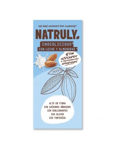 Chocolicious con leche y almendras 85g Natruly