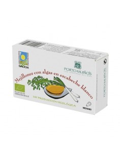 Mejillones con algas en escabeche blanco Bio 120g Porto Muiños