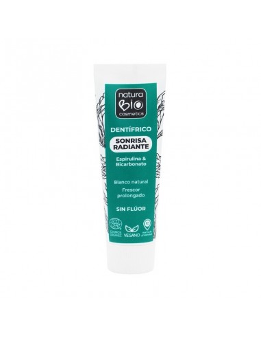 Dentífrico sonrisa radiante con espirulina y bicarbonato Bio 75ml Natura Bio
