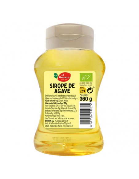 Sirope de agave Bio 360g El Granero Integral