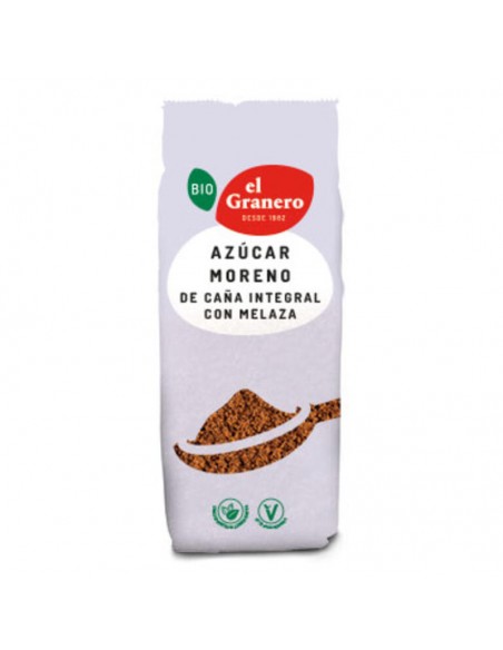 Azúcar moreno integral de caña con melaza Bio 1kg El Granero Integral