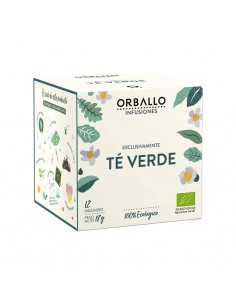 Té verde ecológico en 12 pirámides Orballo