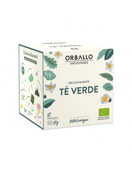 Té verde ecológico en 12 pirámides Orballo
