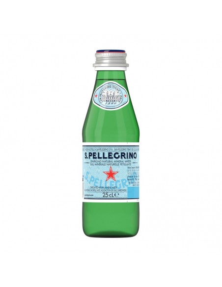 Agua mineral natural con gas 250 ml S.Pellegrino