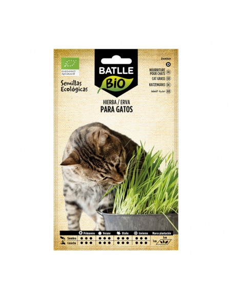 Semillas ecológicas de hierba para gatos Batlle