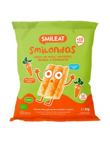 Smilondas de zanahoria ecológicas 25g Smileat