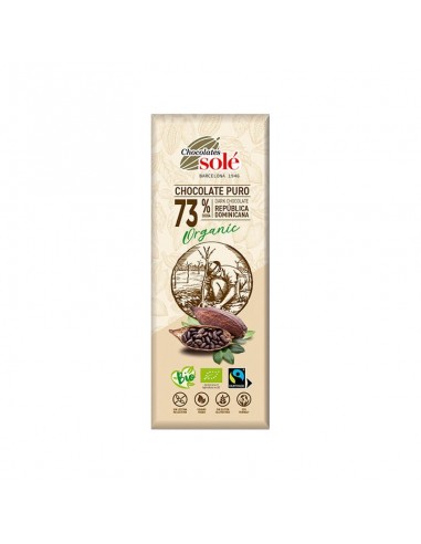 Chocolate negro 73% cacao Bio 25g Chocolates Solé