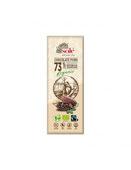 Chocolate negro 73% cacao Bio 25g Chocolates Solé
